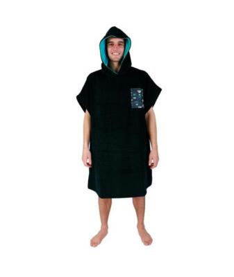 SOÖRUZ PONCHO MIRC Überzieher Bademantel Handtuch Schwimmen Kite Surfen BLACK