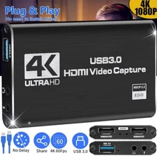 4K Audio Video Capture Card USB 3.0 HDMI Video Capture Device Full HD Recording