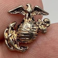 Vintage United States Marine Corp tie tack pin, chain Anchor Aviator Navy gift