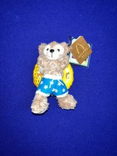 Disney Aulani Exclusive Duffy Bear Blue Swim Ring Aloha Keychain NWT
