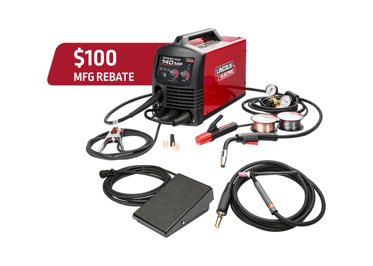 Lincoln Power MIG 140MP Multi Process Welder TIG One Pak K4499 1