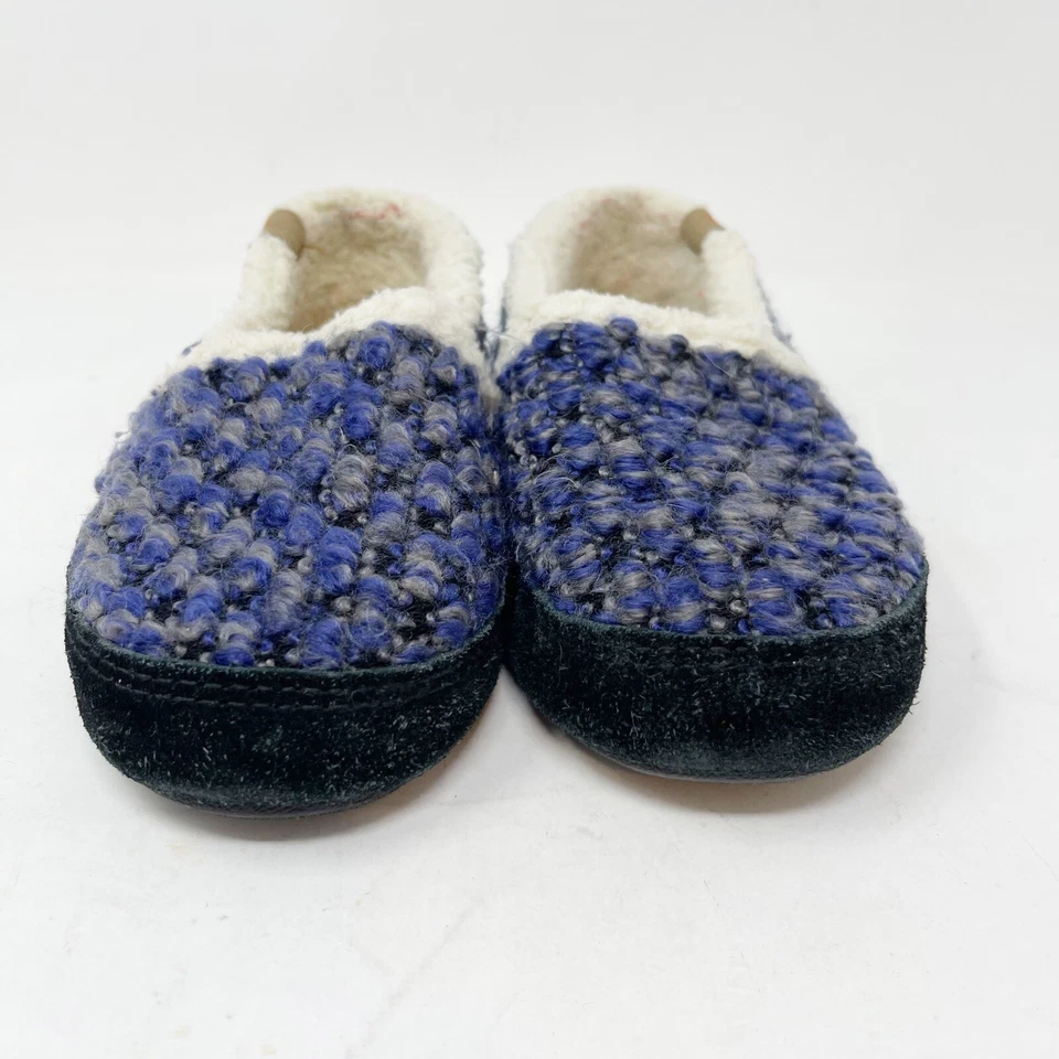 ACORN KIDS Unisex Azul Cuadros L’IL JAM MOC Niños Mocasín Zapatillas Vellón Talla 1-2 Foto 4 de 4