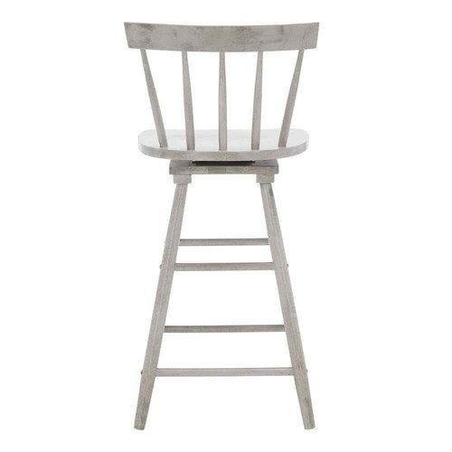 Tage 25 in. Grey Mid-Back Wood Frame Swivel Counter Stool - Picture 6 of 7