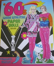 Fun! '60s FASHION REVOLUTION Paper Dolls w/ 2 Dolls and Groovy Mod Era Fashions