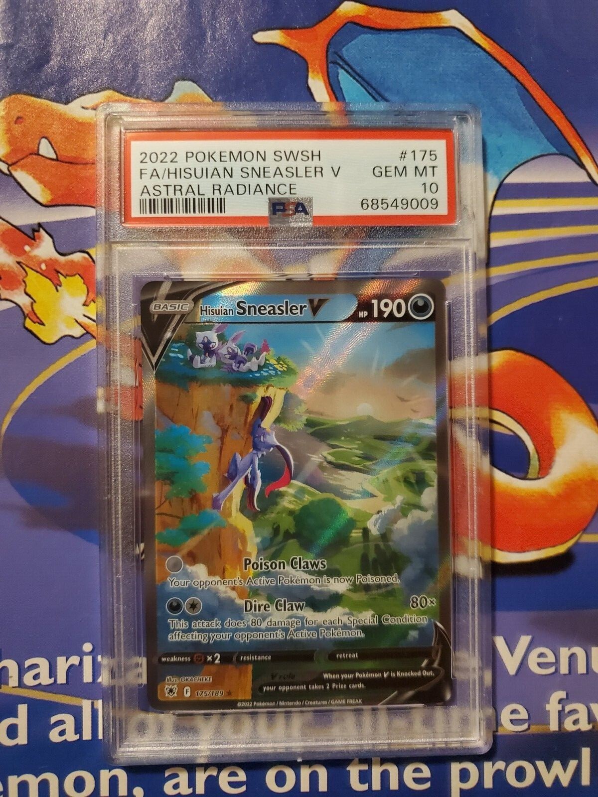 Hisuian Sneasler V 175/189 Alt Full Art Pokémon Astral Radiance PSA GEM