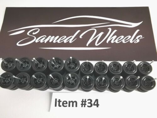10 set 10-12mm BLACK Samed Wheels 5 bolt 1:64 rubber wheels #34 - Picture 1 of 7