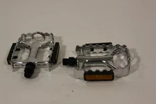 SE Bikes Alloy Cage Platform Bicycle Pedals 9/16 Silver MTB, Hybrid, Urban PD 5