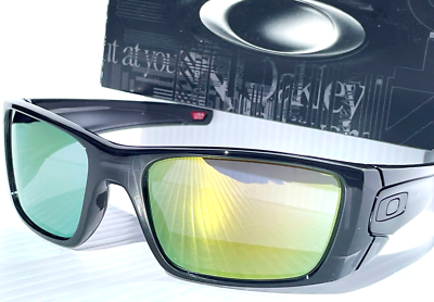 NEW Oakley FUEL CELL Shiny Black Ink w Emerald Iridium Lens