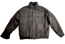 Weatherproof Jacket Men's Medium Black Warm Zip Pockets Flannel Lined Size XL