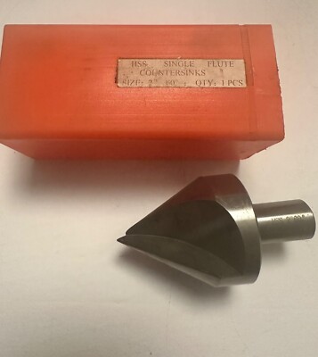 2  60 DEGREE HIGH SPEED STEEL SINGLE FLUTE COUNTERSINK 3/4  Shank FREE SHIPPING