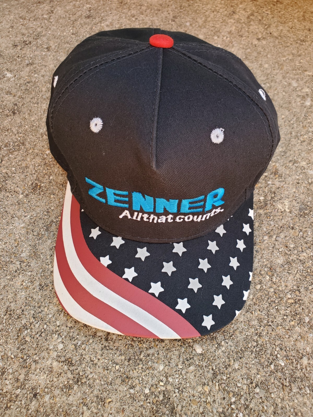Zenner Flag Embroidered Strapback Adjustable Hat … - image 1
