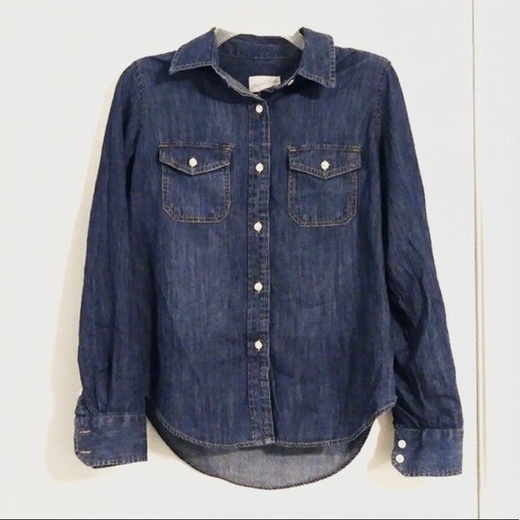 Universal Thread Labette Chambray Long Sleeve But… - image 1