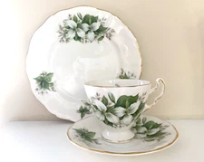 (3) pc ROYAL ADDERLEY China Cup Saucer Plate Set —Canada Provincial Flower