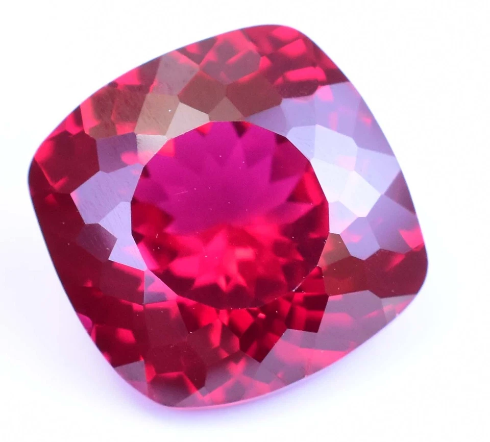 Piedra preciosa suelta impecable corte cojín espinela roja natural Myanmar de 12,60 quilates Foto 2 de 4