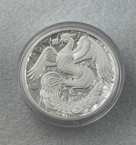2022 Australia Chinese Myths & Legends PHOENIX 2oz Silver High Relief Coin - Foto 2 di 6