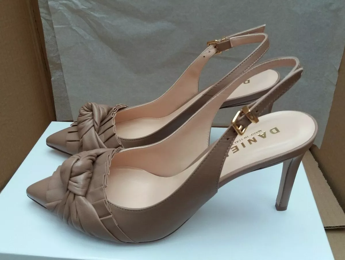 Nude ruffle shop heels