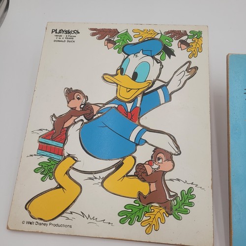 2 VTG Playskool wood puzzles. 190-02 Donald Duck. 230-02 Snoopy Red Baron 1965 - Picture 8 of 12