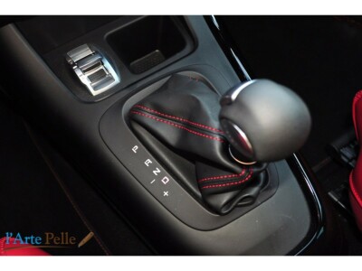 Cuffia Cambio E Freno A Mano In Vera Pelle Per Alfa Romeo Giulietta - Cuciture Bianche, Stile Sportivo - Foto 4