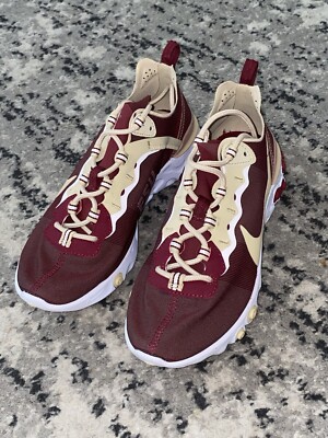 Nike React Element 55 Florida State FSU Seminoles Shoes CK4838-600 Mens Sz 6