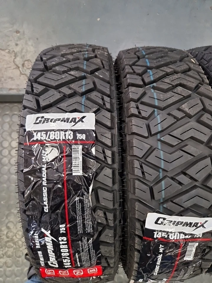 4 PNEUMATICI GRIPMAX M/T  145 80 R13 75T 4 STAGIONI FIAT PANDA 4X4 GOMME NUOVE - Imagen 4 de 4