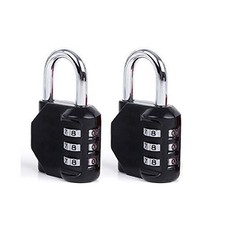 DonJon Padlock,2 Pack Combination Lock 3 Digit Padlock for Gym,Outdoor School...