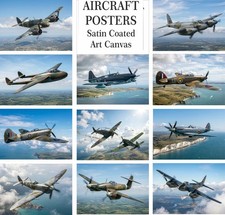 AIRCRAFT ART CANVAS PRINT  BEAUFIGHTER DE HAVILLAND HURRICANE SPITFIRE SEAFIRE