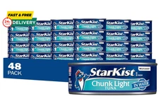 Starkist Chunk Light Tuna in Water, 5 Oz (48 Pack) Canned Tuna Fish, Wild Caught