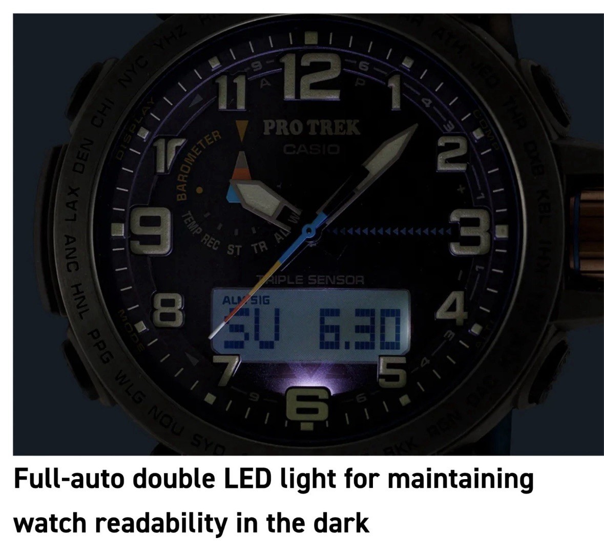 CASIO PRO TREK PRG-601PE-5JR Pendleton Solar Analog Digital Men's