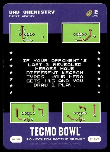 2026 Bo Jackson Battle Arena TECMO BOWL BOBA PL-28 PL28 Bad Chemistry SP