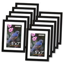 5x7 Picture Frame Set of Photo Frame Bulk with HD Plexiglass, Display 5" 7" 10