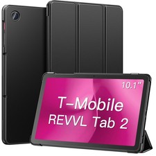 Tablet Case For Revvl Tab 2 10.1 Inch 2025 PU Leather Trifold Stand Auto Sleep W