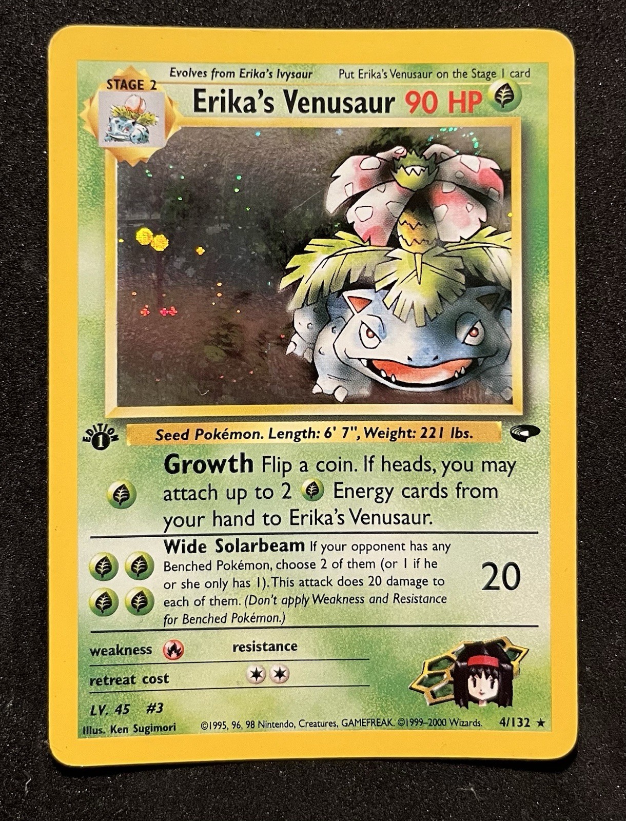 Erika’s Venusaur (First Edition) 4/132 Gym Challenge Holo Pokemon Trading Card