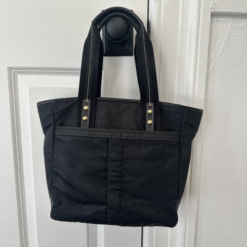 Coach Hampton Black Nylon Leather Tote L0668-F10695 Y… - Gem