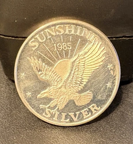 1985 Sunshine Mining Silver Round – 1 oz .999 Fine Silver – Vintage