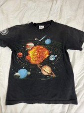vintage solar system shirt Youth Large 14/16 Comet Hale-bopp Black Smithsonian