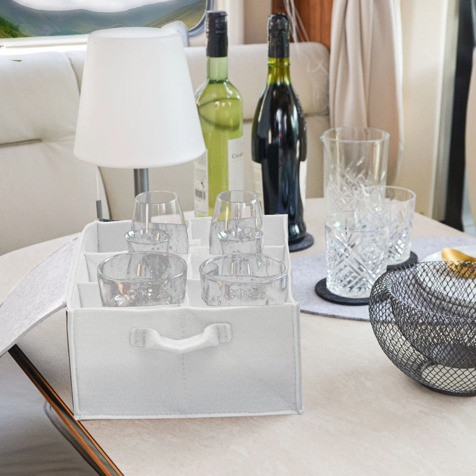 Filz Tassenhalter Camping - 28x21 Glashalter - Wohnmobil Geschirr Aufbewahrung - Bild 3 von 4