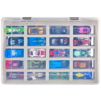ADAM FULLCASE Case Compatible with Hot Wheels Cars. Toy Organizer small, Red 
