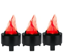 3D LED Fake Fire Flame Light, 3 Pack Artificial Flickering Flame Lamp Bulb El...