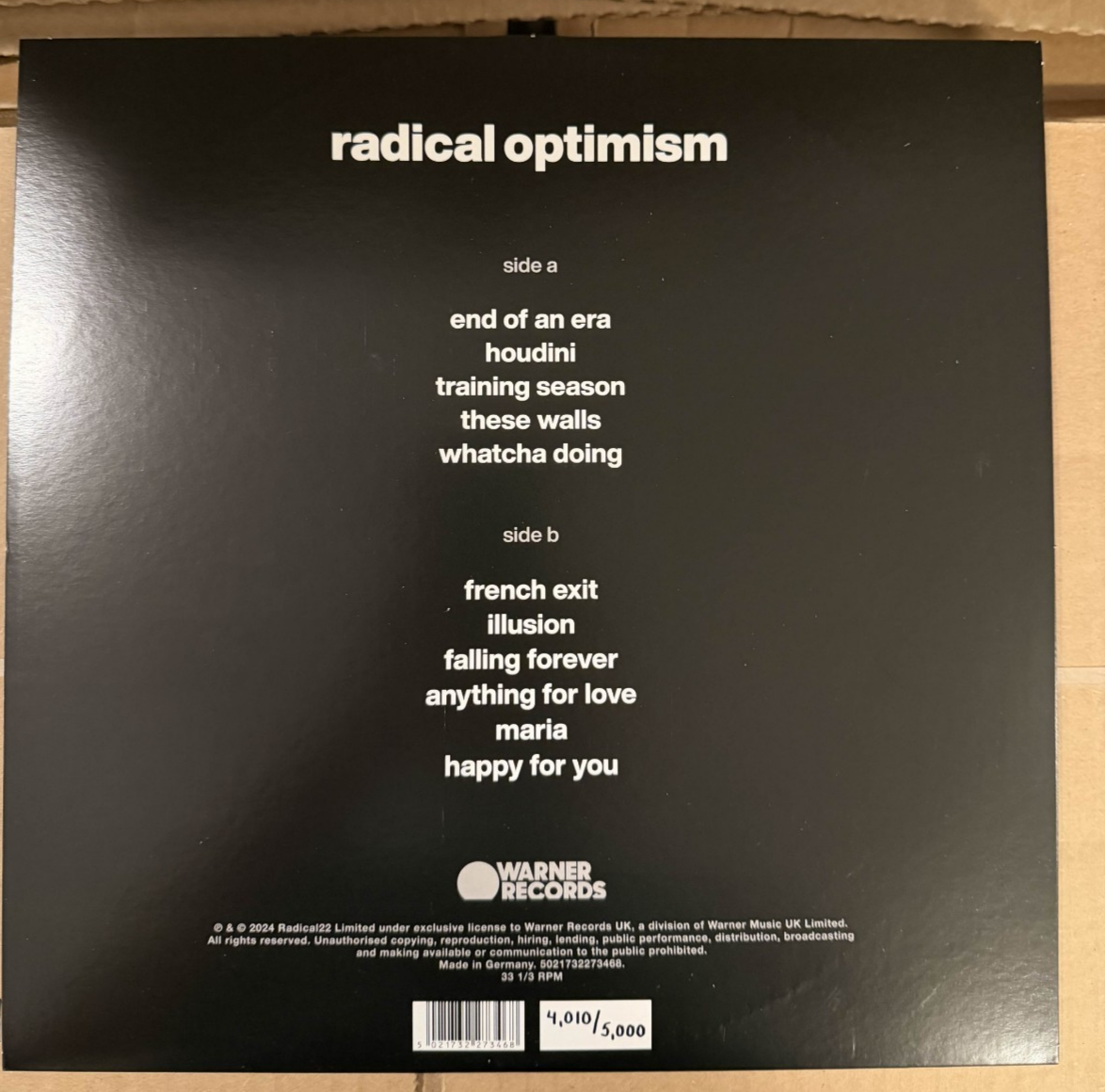 Dua Lipa Radical Optimism Zoetrope Vinyl Limited /5000 | eBay