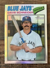 2026 Topps Heritage Davis Schneider #224 Chrome Silver Refractor - Blue Jays