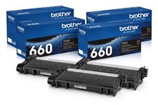 4 Pack Brother TN660 660 Black High Yield Toner Cartridge DCP-L2520DW, DCP-L2540