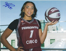 Foto firmada por KIKI RICE de 8,5x11 reimpresión de baloncesto WNBA Toronto Tempo UCLA