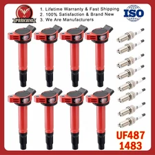 8X Ignition Coils + 8X Spark Plugs For Toyota Lexus LS460 LX570 GX460 LS600h V8