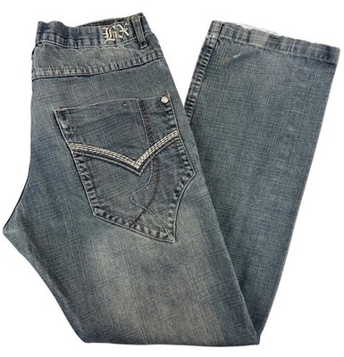 Brooklyn Xpress Mens 33 Jeans Blue Denim Cotton Vtg 90s Skater Y2K  *Read