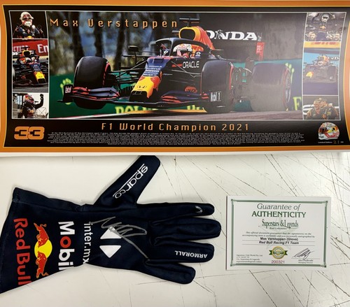 Photo 20x25cm Signée Max Verstappen & Sergio Checo Perez - Authentique Avec Certificat COA