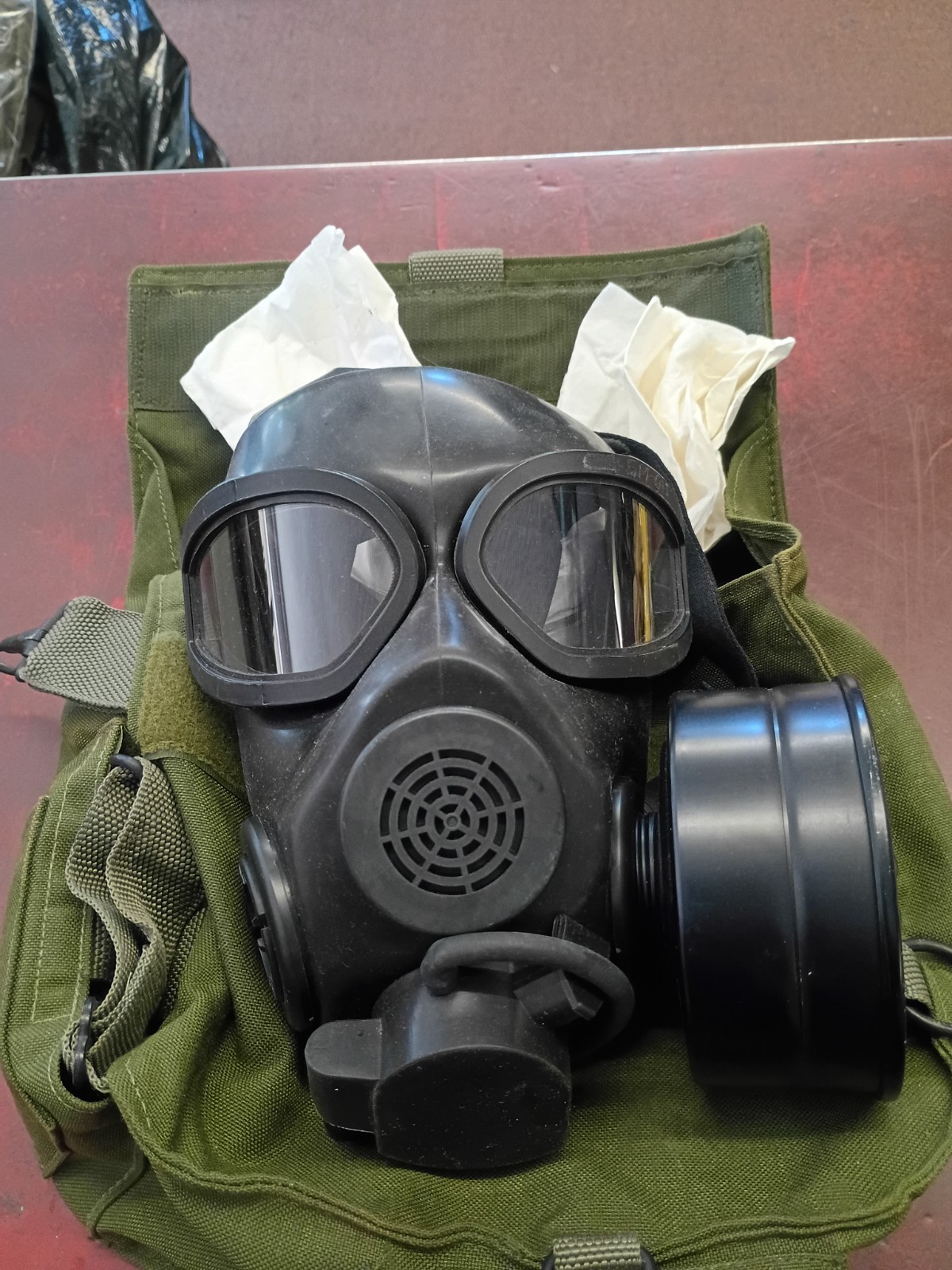 M45 Land Warrior SOF Gas Mask - Medium - W/ Straw (Delta, CAG, 1-SFOD, EOD)