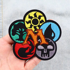 Magic: The Gathering Mana Symbol MTG Patch Iron On/Sew On Embroidered Backpack