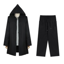 New Anime Attack On Titan Eren Jaeger Cosplay Men's Outfits Black Suit Costume