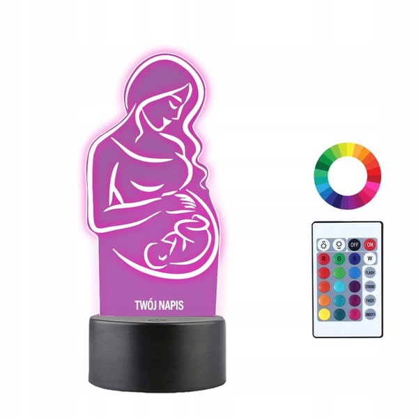 Personalisierte 3D Led Lampe Nachtlicht Geschenk Schwangere MäDchen Mama SchöNes-image