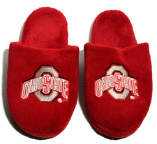 The Ohio State University Scuff-style Red Plush Bedroom Slippers Medium Unisex